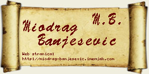 Miodrag Banješević vizit kartica